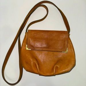 Vintage Leather Small Crossbody Bag made in Hong Kong
